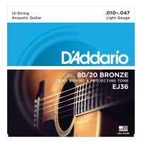Thumbnail of D&#039;Addario EJ36 80/20 12-String Bronze Acoustic Guitar Strings, Light, 10-47