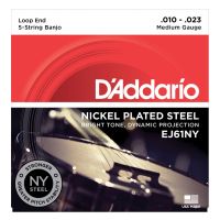 Thumbnail of D&#039;Addario EJ61NY 5-String Banjo, Nickel, Medium, 10-23