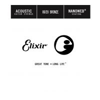 Thumbnail of Elixir 15127 Nanoweb 027 wound Acoustic guitar 80/20 bronze