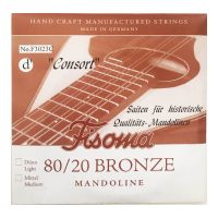Thumbnail of Fisoma F3023C Consort 80/20 single pair of D strings for mandoline.