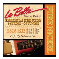 Thumbnail van La Bella H6C6-1532 Hawaiian Lap Steel Guitar, Pure Nickel &ndash; 6-String C6 Tuning 15-32