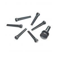 Thumbnail of Planet Waves PWPS9  Injected Molded Bridge Pins with End Pin, Set of 7, Ebony